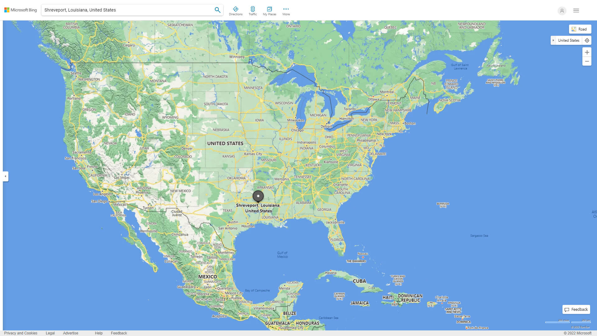 Where is Shreveport in the US